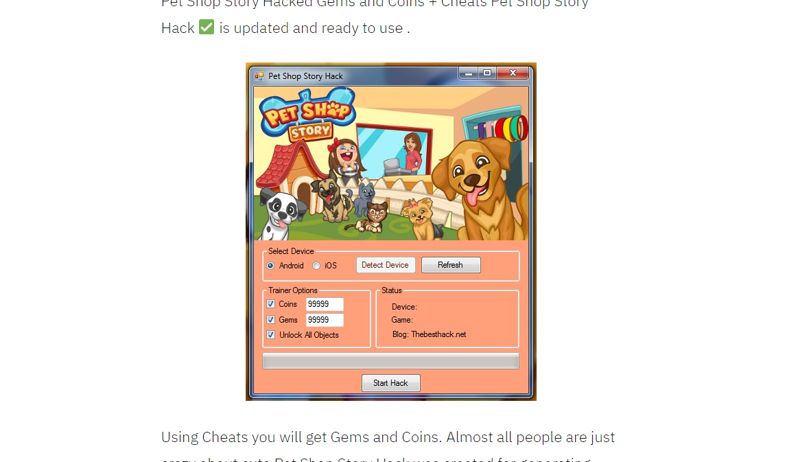 Pet shop story game cheats for android app